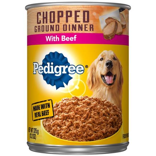 Order Pedigree Chopped Ground Dinner Adult Canned Soft Wet Dog Food With Beef food online from Exxon Food Mart store, Port Huron on bringmethat.com