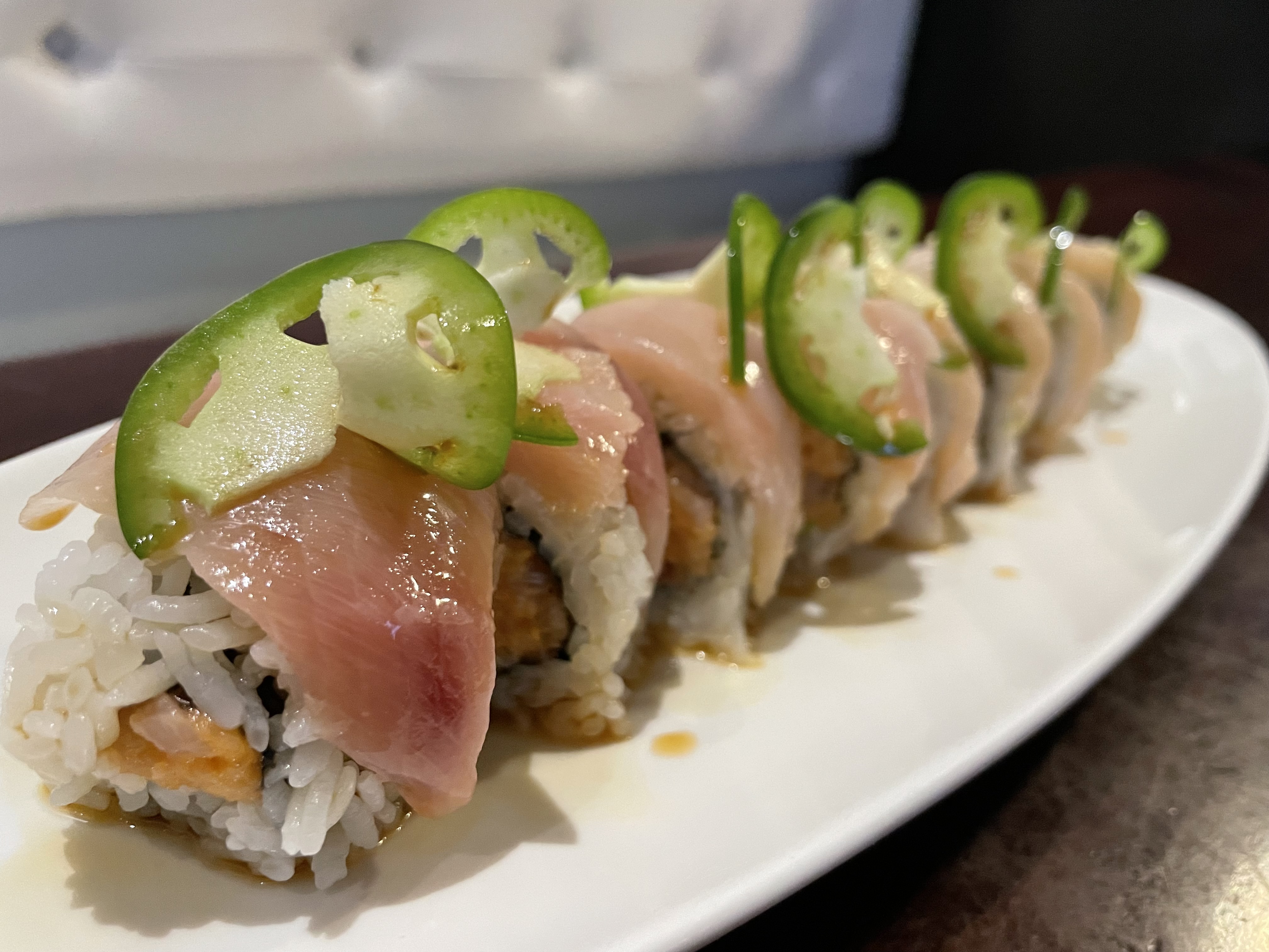 Order Baja Yellowtail Roll food online from Skybay Sushi store, Costa Mesa on bringmethat.com