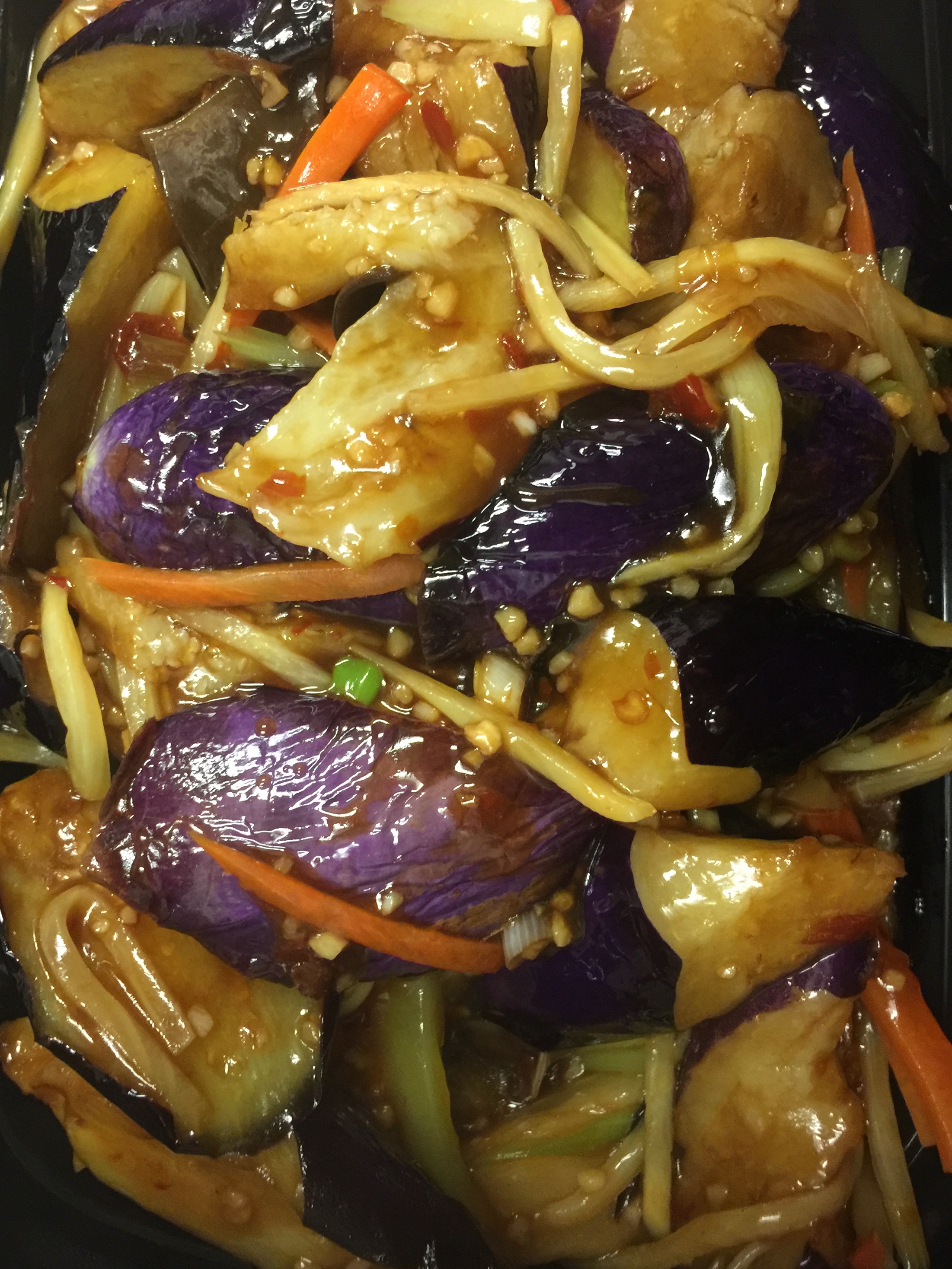 Order Eggplant with Garlic Sauce food online from Wang Chinese Cuisine store, Cathedral City on bringmethat.com