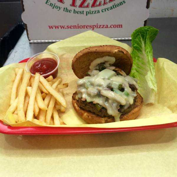 Order Mushroom Burger food online from Seniore Pizza store, Santa Clara on bringmethat.com