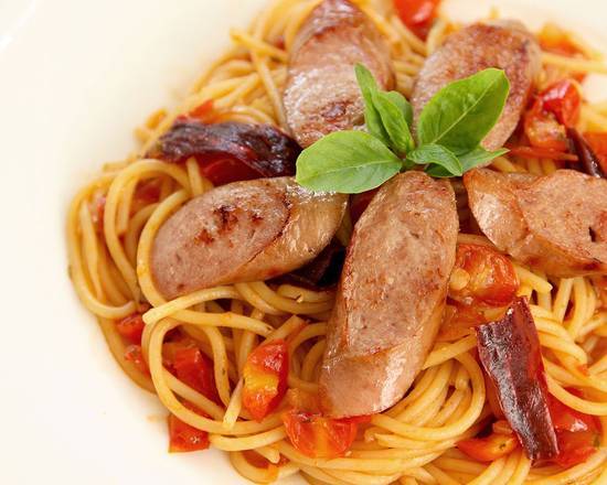 Order The Spaghetti with Sausage food online from Pasta Glory store, La Mesa on bringmethat.com