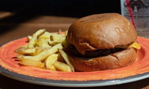Order Kid Cheese Burger with Fries food online from Divine Bovine Burgers store, Tucson on bringmethat.com