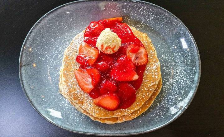 Order Strawberry Pancakes food online from Urban Kitchen store, Cleveland on bringmethat.com