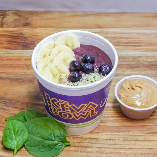 Order Acai Spinach / Peanut Butter Bowl food online from Keva Juice store, Colorado Springs on bringmethat.com