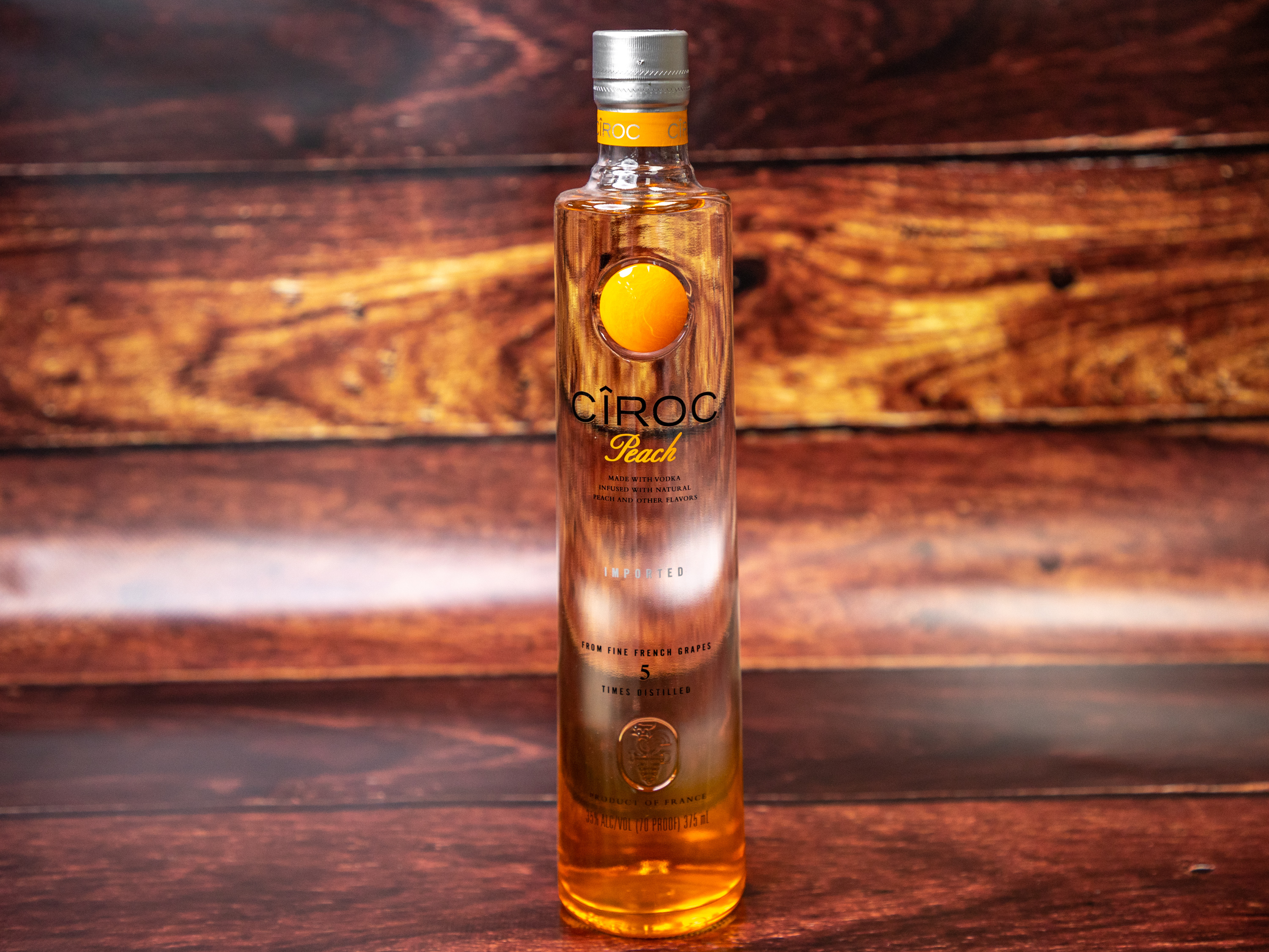 Order CIROC PEACH 750ML food online from Chantry Wine And Liquor store, Riverside on bringmethat.com