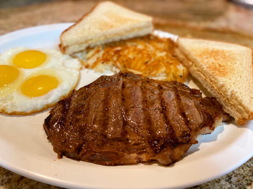 Order Ribeye Steak and Eggs food online from World Famous Grill store, Bell Gardens on bringmethat.com