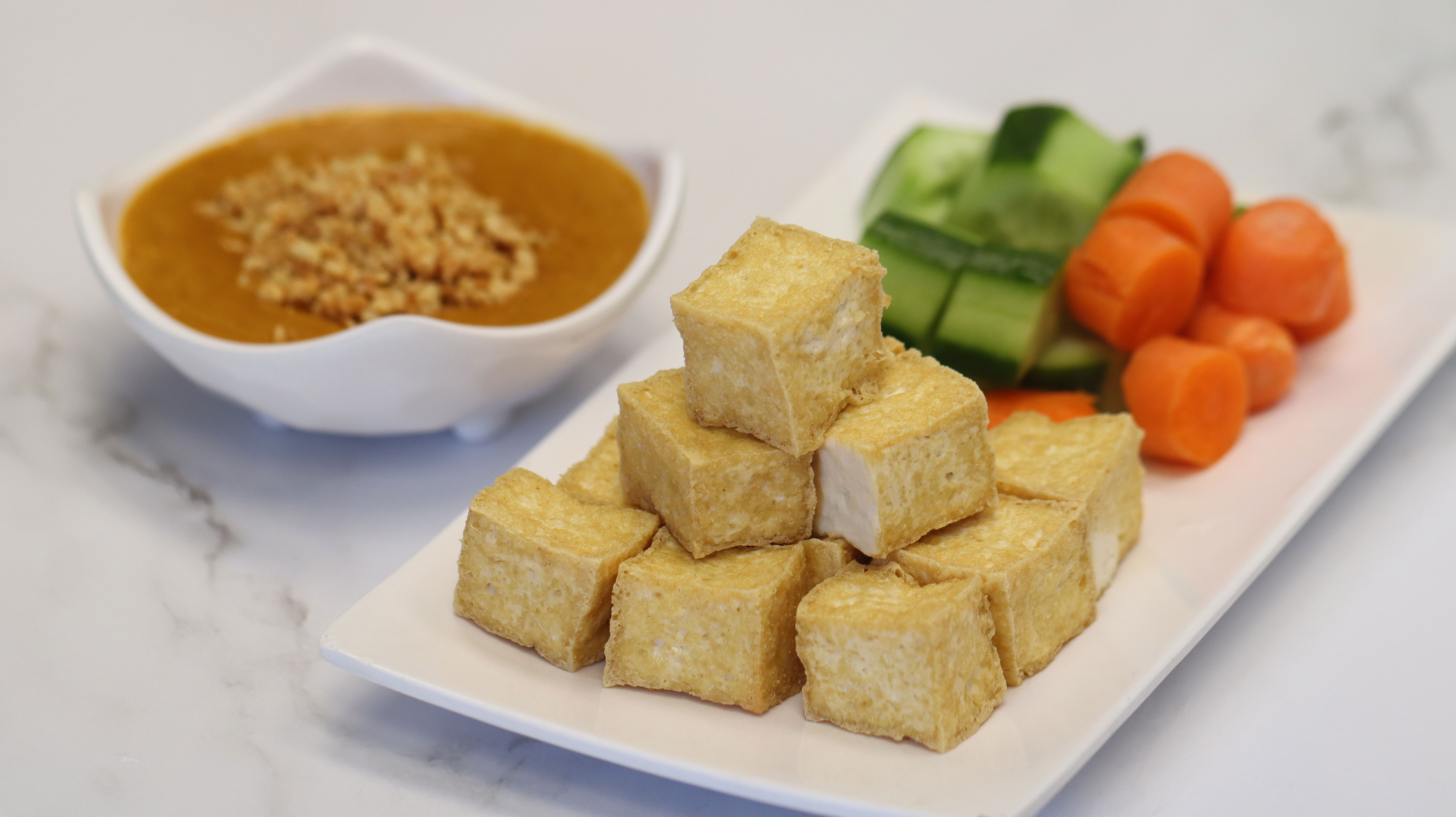 Order 45. Satay Tofu   food online from Veggie Village store, Phoenix on bringmethat.com