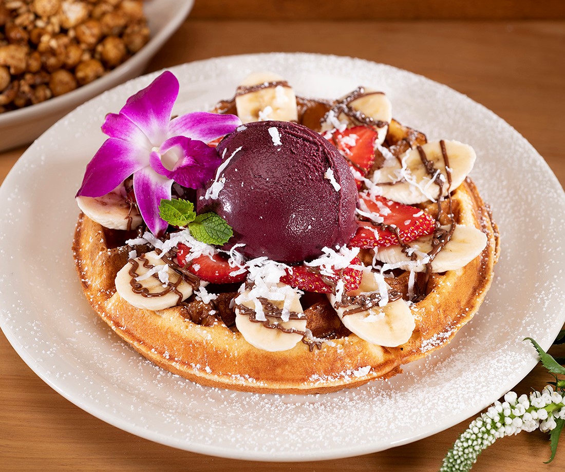 Order Acai Sorbet or Vanilla Ice Cream Waffle food online from Urth Caffe store, Beverly Hills on bringmethat.com