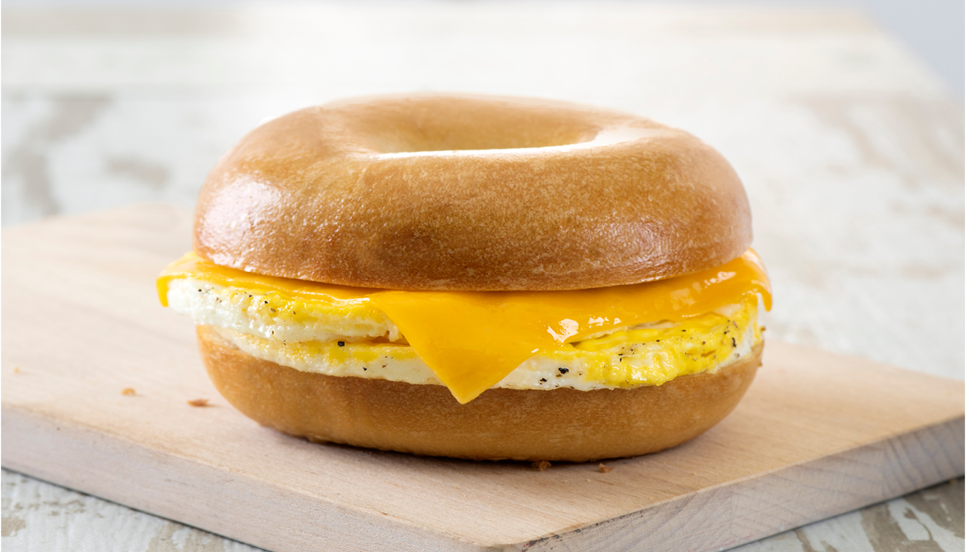 Order Egg & Cheese Sandwich food online from Bruegger's Bagels store, Durham on bringmethat.com
