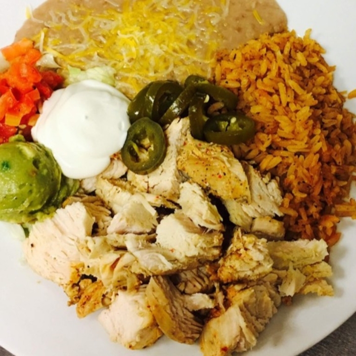Order Chicken Platter food online from Cancun Fiesta Fresh store, Kansas City on bringmethat.com