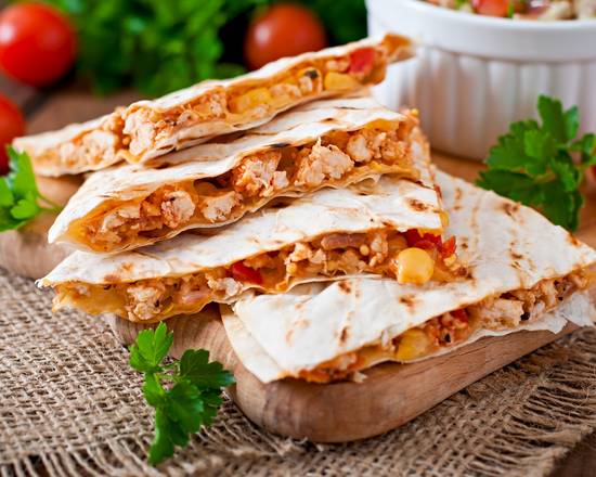 Order Pollo Quesadillas (Grilled Chicken) food online from Moctezuma Mexican Grill store, Alpharetta on bringmethat.com