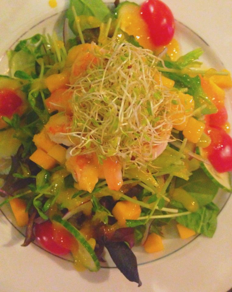 Order S10. Mango Shrimp Salad  food online from Sushi King store, Columbia on bringmethat.com