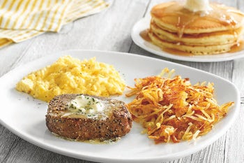 Order Top Sirloin Steak & Eggs food online from Perkins Restaurant & Bakery store, Wheeling on bringmethat.com