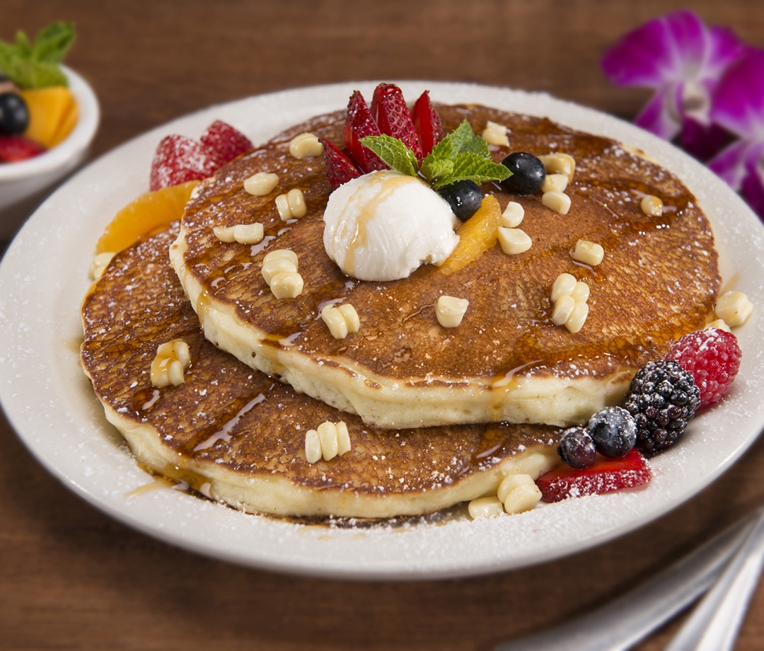 Order Gluten-Free White Corn Pancakes food online from Urth Caffe store, Beverly Hills on bringmethat.com