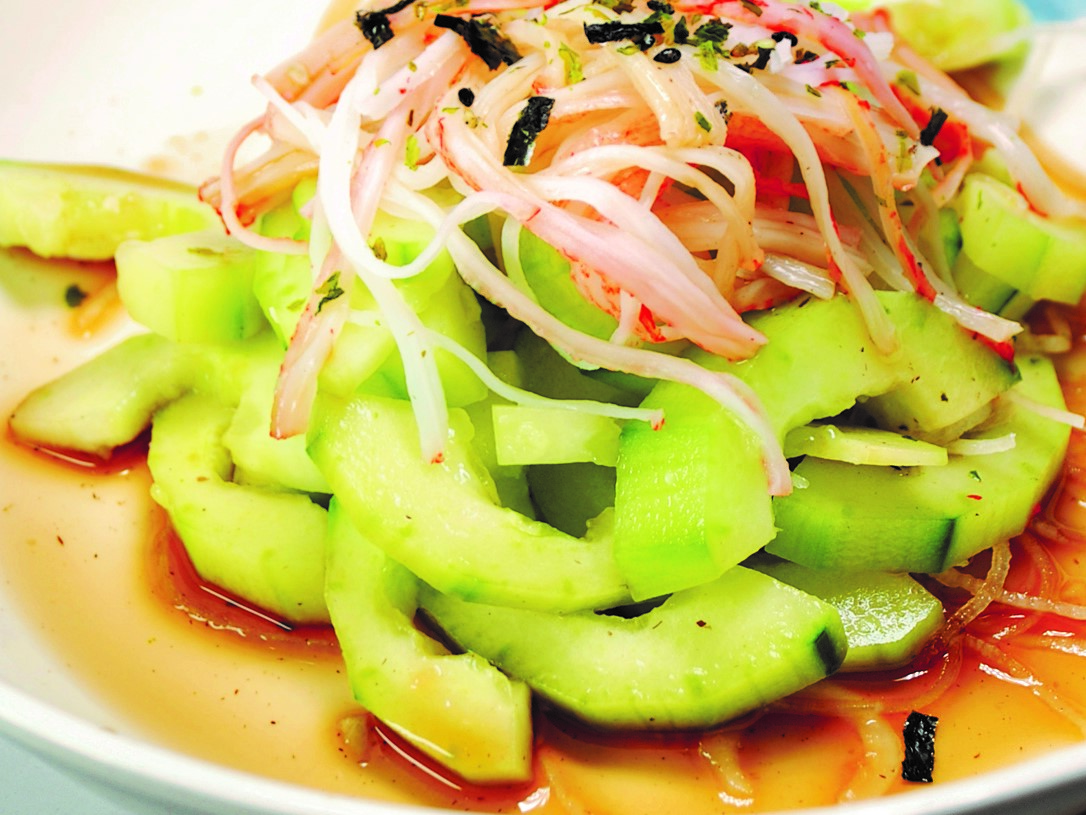 Order Cucumber Sunomono food online from Ramen Mura store, Orange on bringmethat.com