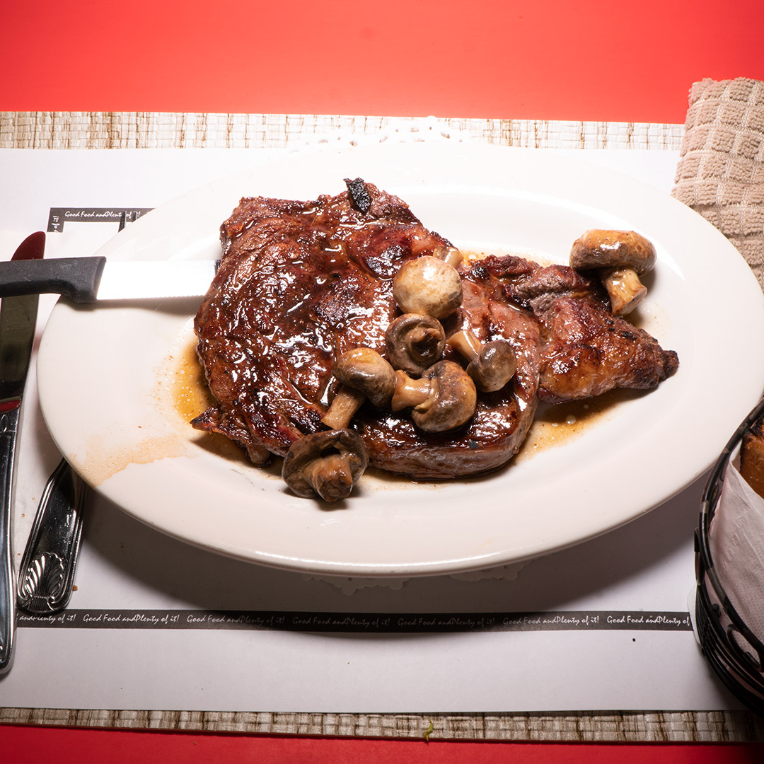 Order 16 oz. Rib-Eye Steak food online from Coach House Diner Restaurant store, North Bergen on bringmethat.com