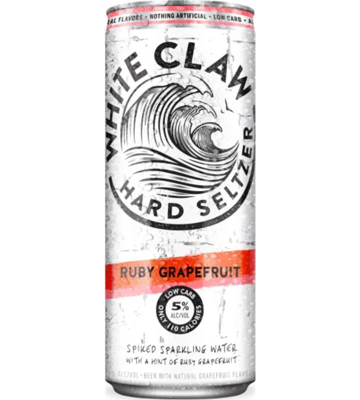 Order White Claw Ruby Grapefruit 6 Pack Cans food online from G & G Liquors store, Lawndale on bringmethat.com