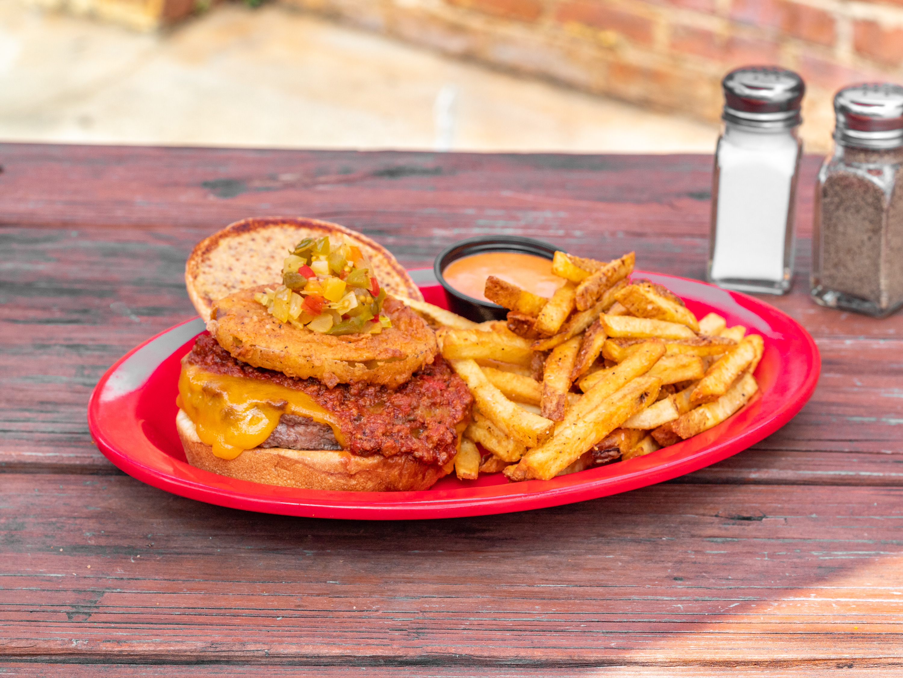 Order Dirty South Burger food online from Burgers & Barley store, Rock Hill on bringmethat.com