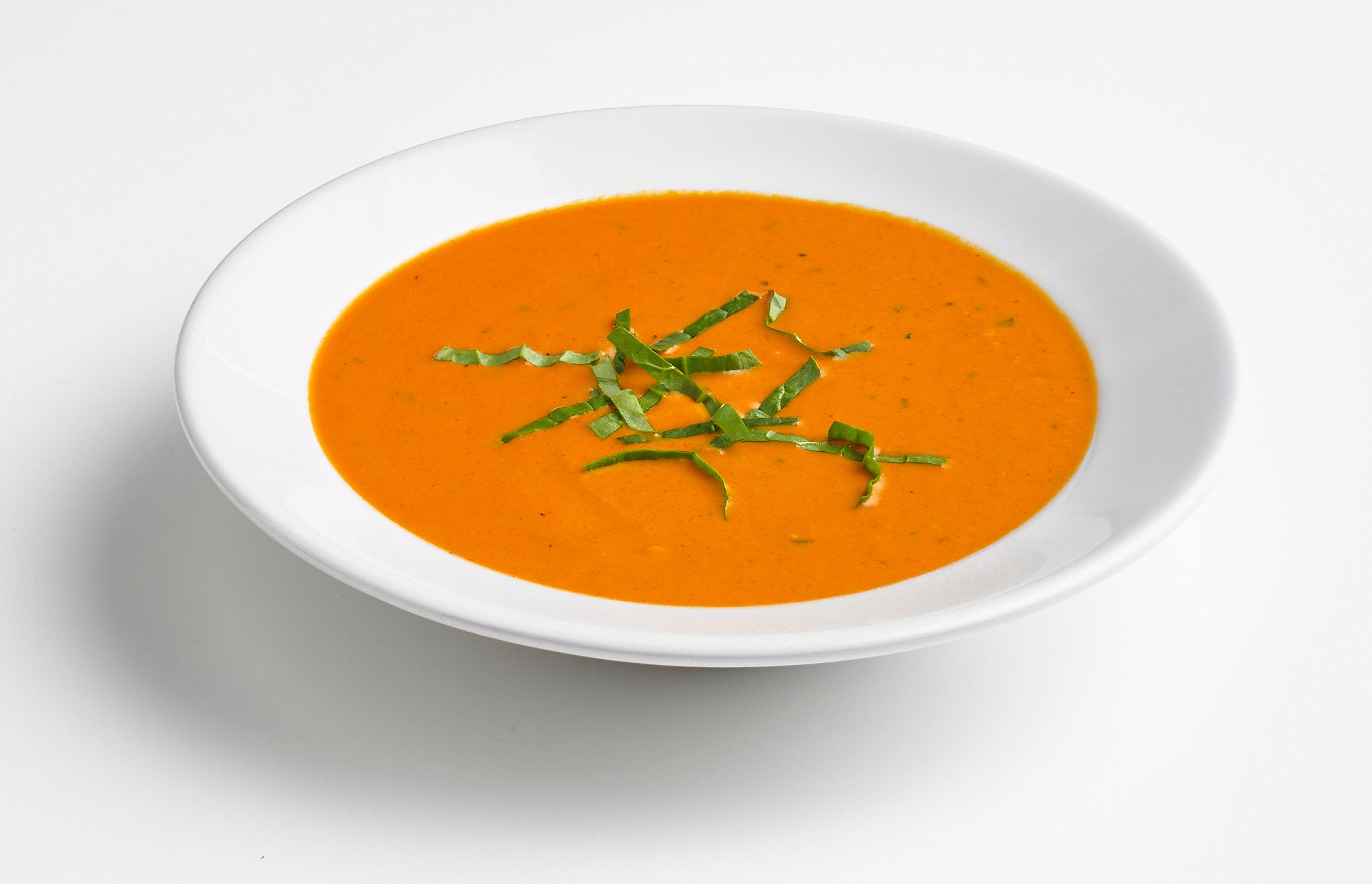 Order Tomato Basil Soup (Vegetarian) - Bowl food online from Boston Restaurant store, Tucson on bringmethat.com