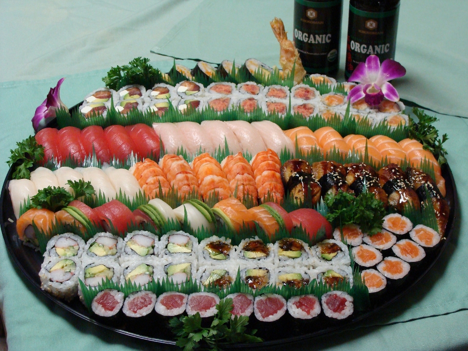 Order D: Sushi & Maki Platter 100 Pc food online from Genki Ya Organic Sushi store, Boston on bringmethat.com