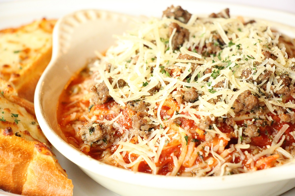 Order Spaghetti food online from Palio Pizza Cafe store, Fort Worth on bringmethat.com