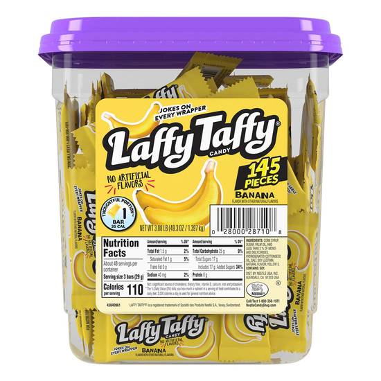 Order Laffy Taffy Candy Jar Banana food online from Lone Star store, Sunnyvale on bringmethat.com