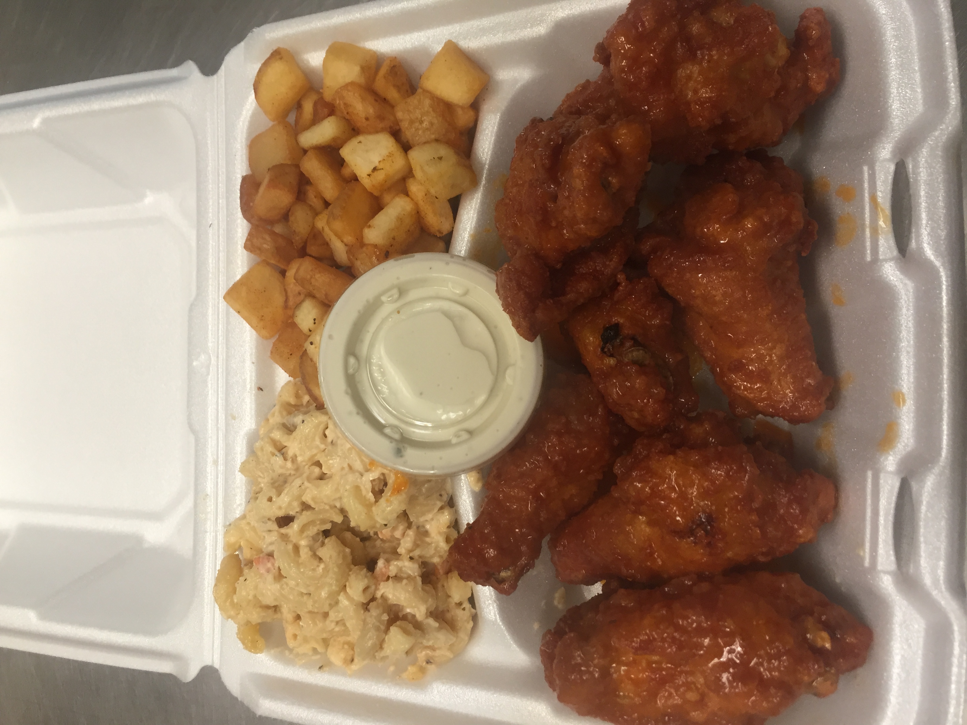 Order Wing Dinner 8Pc & 2 sides food online from Arthur Jaxon Slice & Scoop store, Rochester on bringmethat.com