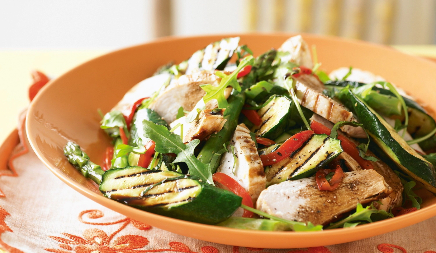 Order Wonderful Grilled Chicken Salad with Grilled Vegetables food online from My Wonderful Salads store, Santa Monica on bringmethat.com