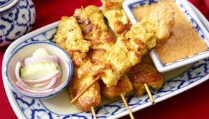 Order Chicken Satay food online from Sawasdee Thai Cuisine store, Norfolk on bringmethat.com