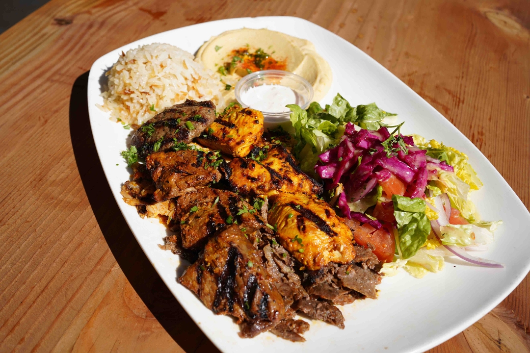 Order House Combination Plate food online from Pasha Mediterranean store, Redwood City on bringmethat.com