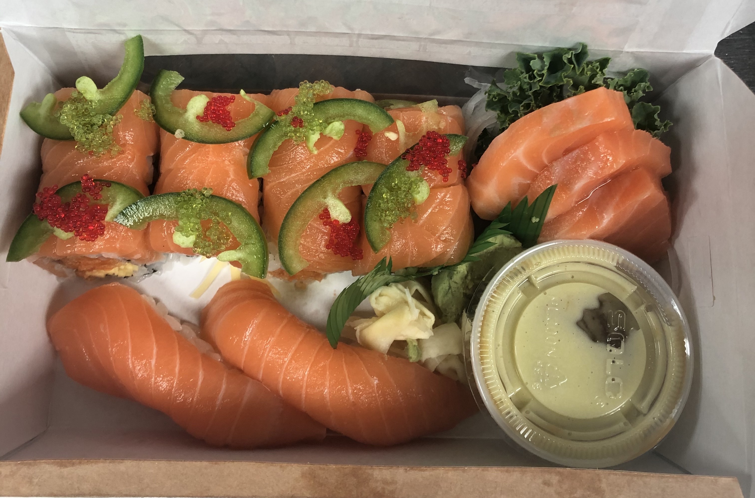 Order Salmon Special Platter food online from Shake Shake Crab store, New York on bringmethat.com