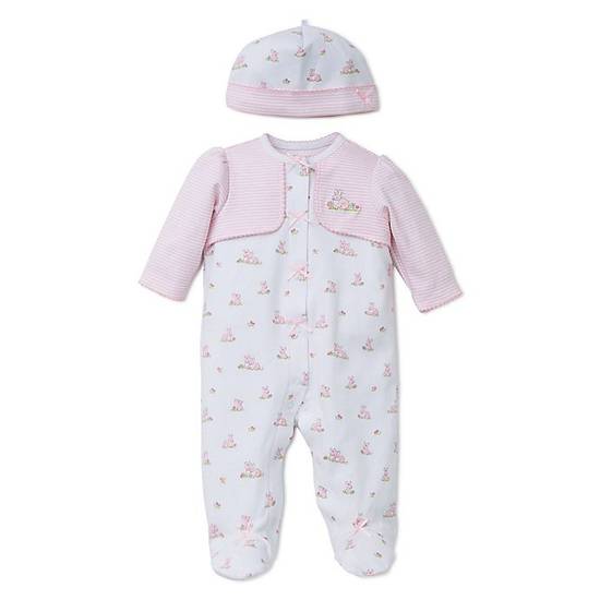 Order Little Me® Preemie 2-Piece Baby Bunnies Footie with Faux Jacket and Hat Set food online from Bed Bath & Beyond store, Lancaster on bringmethat.com