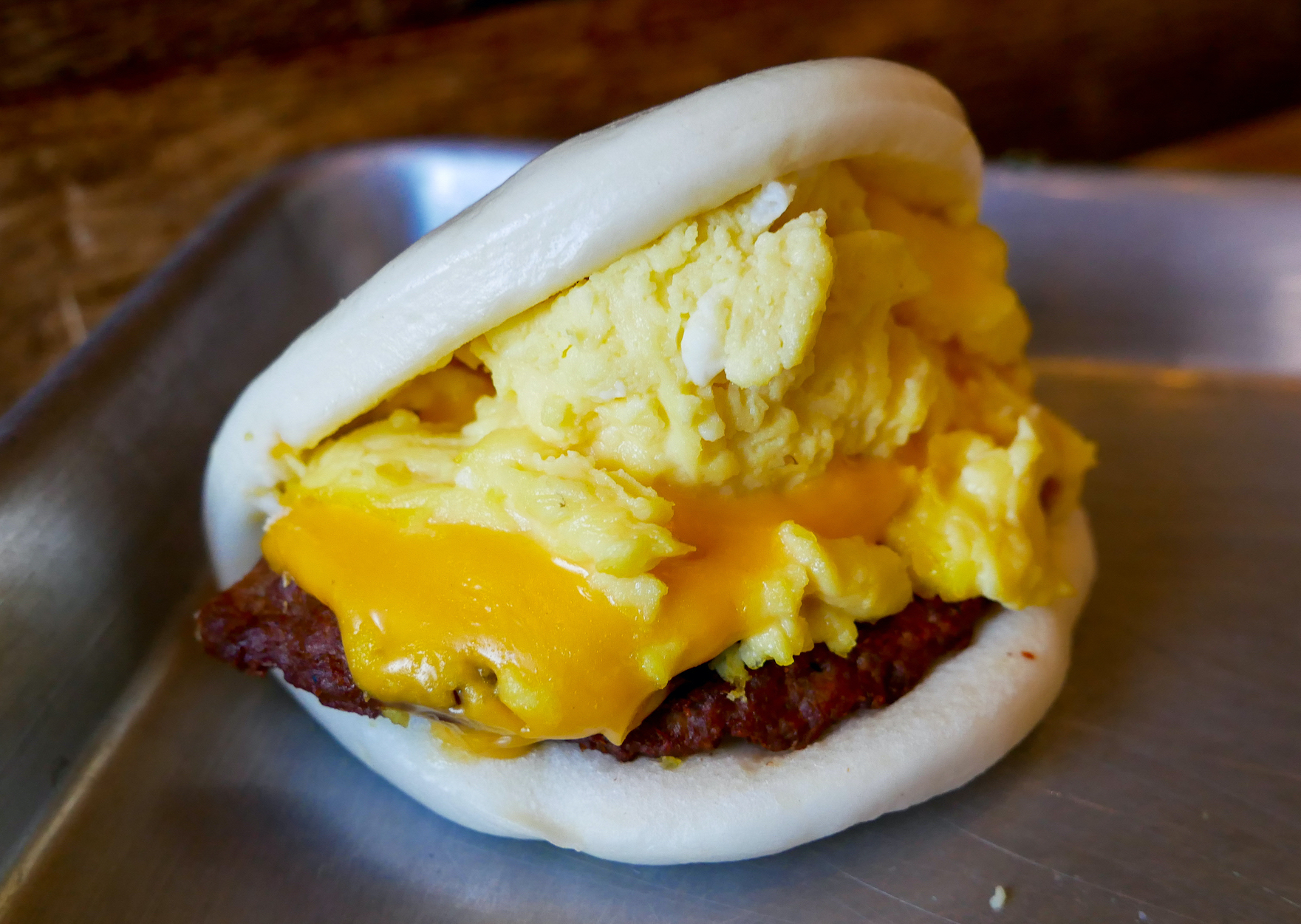 Order Sausage, Egg, & Cheese Bao food online from Fat Bao-Upper Kirby store, Houston on bringmethat.com