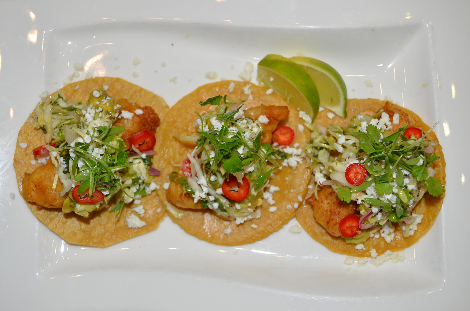 Order Baja Sur Fish Tacos food online from Sandbar store, Santa Barbara on bringmethat.com