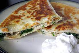 Order Spinach & Chicken Quesadilla food online from Caffe Bene store, Jackson Heights on bringmethat.com