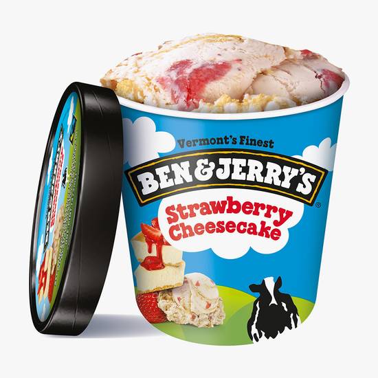 Order Ben & Jerry Ice Cream StrawberryBerry Cheesecake Pint food online from Pal Market store, East Palo Alto on bringmethat.com
