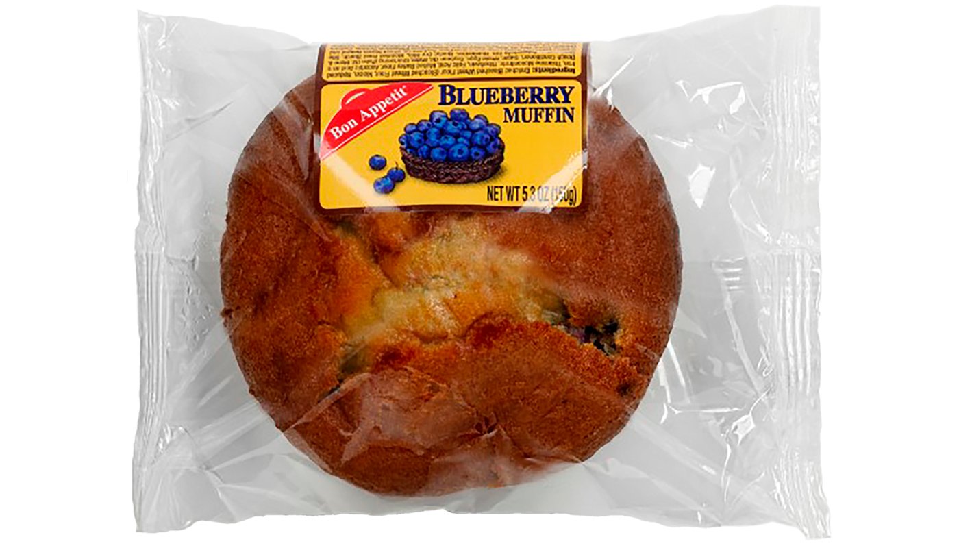 Order Bon Appetit Blueberry Muffin 5oz food online from Chevron store, Huntington Beach on bringmethat.com