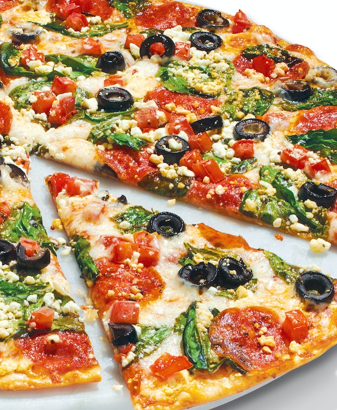 Order Greek Pepperoni - Baking Required food online from Papa Murphy Pizza store, Meridian on bringmethat.com
