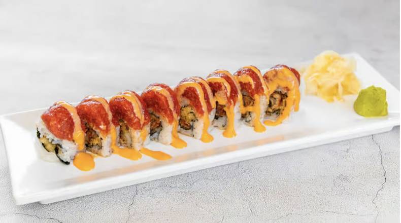Order Red Dragon Roll food online from Fat Fish Sushi store, Pleasanton on bringmethat.com