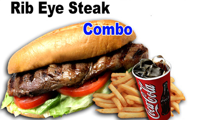 Order Steak Sandwich Combo  food online from Yellow Basket store, Victorville on bringmethat.com