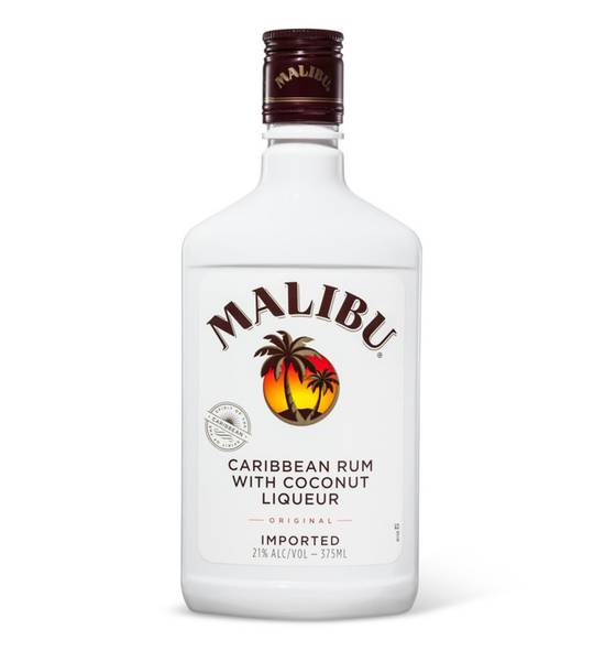 Order Malibu, 375mL rum (21.0% ABV) food online from Mimi Liquor store, Joliet on bringmethat.com