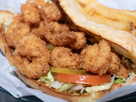 Order Shrimp Po Boy food online from Rockfish Seafood Grill store, Houston on bringmethat.com