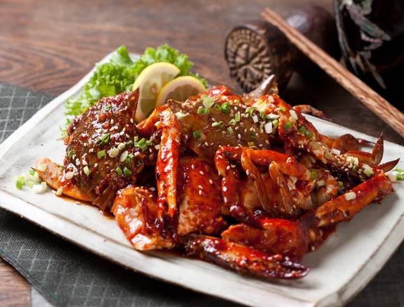 Order Spicy Raw Crab food online from Bcd Tofu House store, Garden Grove on bringmethat.com