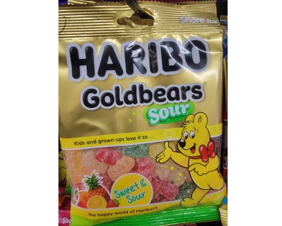 Order HARIBO BAGS (SOUR GOLD BEARS) food online from Hub Market & Deli store, San Diego on bringmethat.com