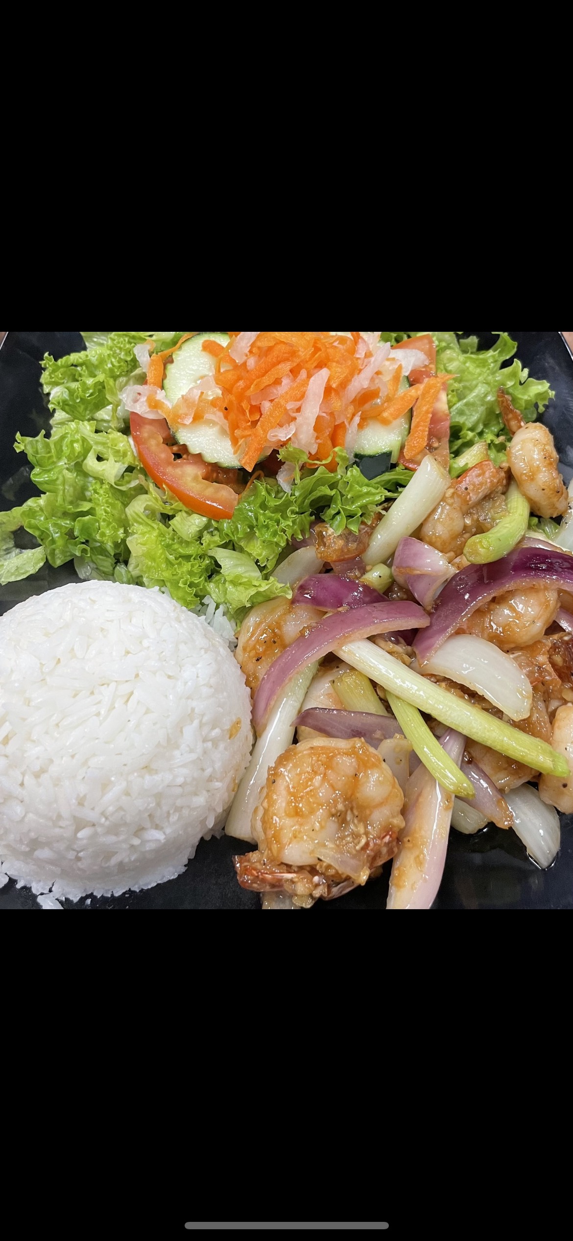 Order 34. Garlic Shrimp Entree food online from Anh Kitchen store, Hercules on bringmethat.com