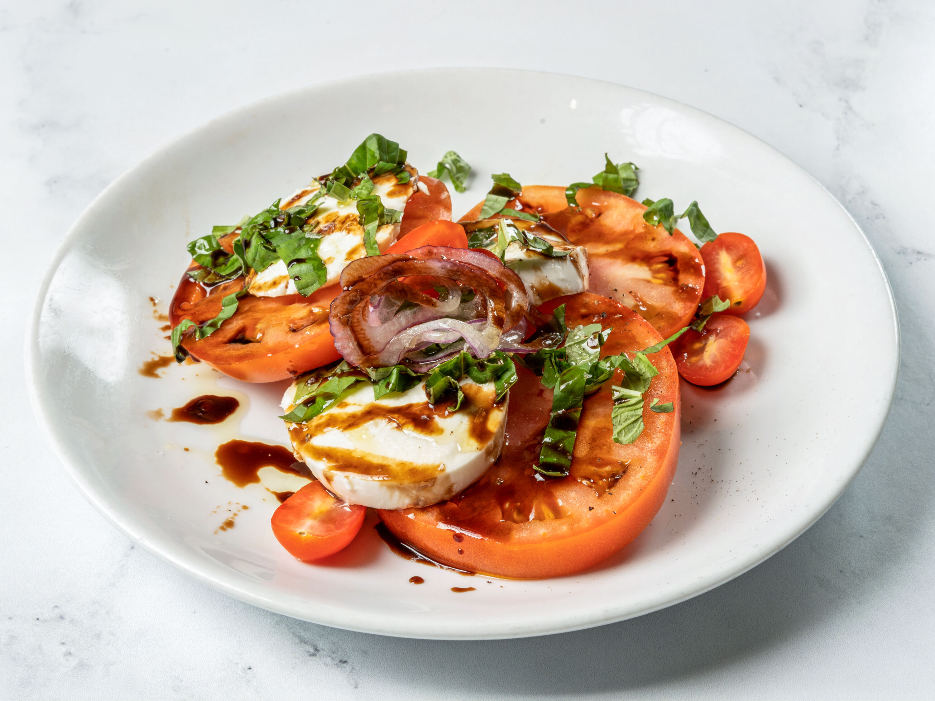 Order Caprese Salad food online from Salvatore's Restaurant store, Lawrence on bringmethat.com