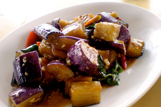Order 16. Eggplant Basil food online from Thai Original Bbq store, Culver City on bringmethat.com
