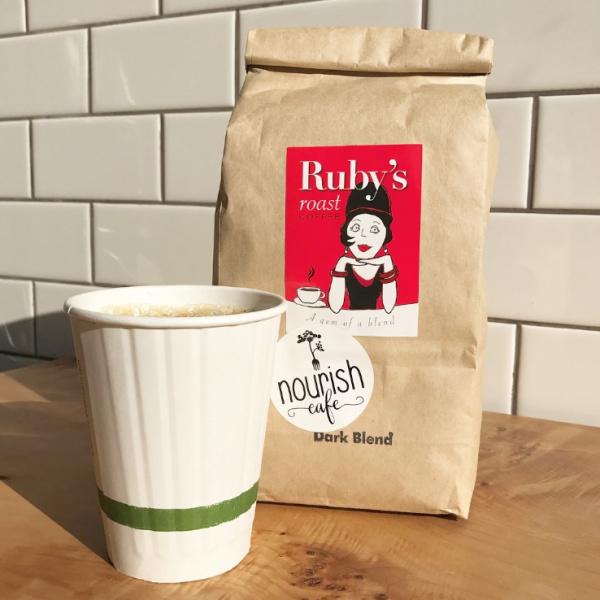 Order Ruby's Roast Organic Coffee food online from Nourish Cafe store, San Francisco on bringmethat.com
