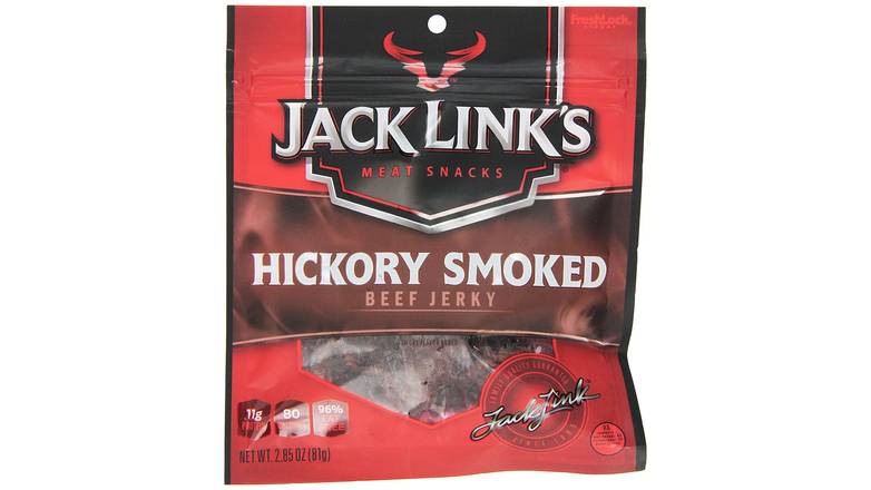 Order Jack Link'S Meat Snacks Beef Jerky, Hickory Smoked 2.85 OZ food online from Valero Food Mart store, Murrayville on bringmethat.com