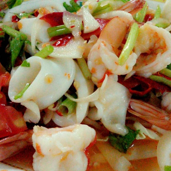 Order Spicy Seafood Salad food online from Thailand Restaurant store, Beaverton on bringmethat.com